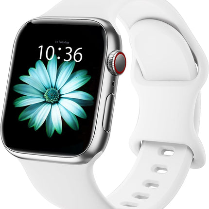 Sport Bands Compatible with Apple Watch Bands 38Mm 40Mm 41Mm 42Mm 44Mm 45Mm 49Mm,Soft Silicone Waterproof Strap for Iwatch Ultra2 Series 9 Ultra 8 7 6 5 4 3 2 1 SE Women Men